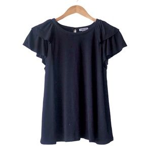Chelsea28 shoulder ruffle tee
